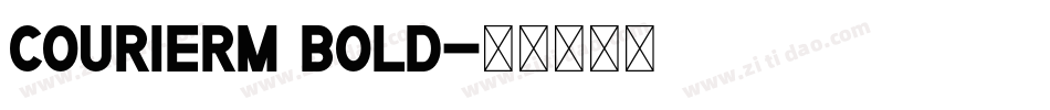 CourierM Bold字体转换